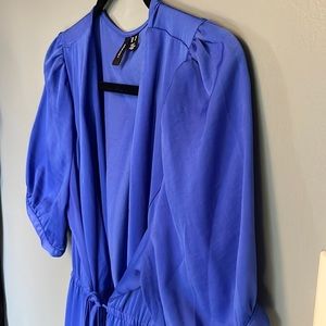 VERO MODA BLUE WRAP DRESS